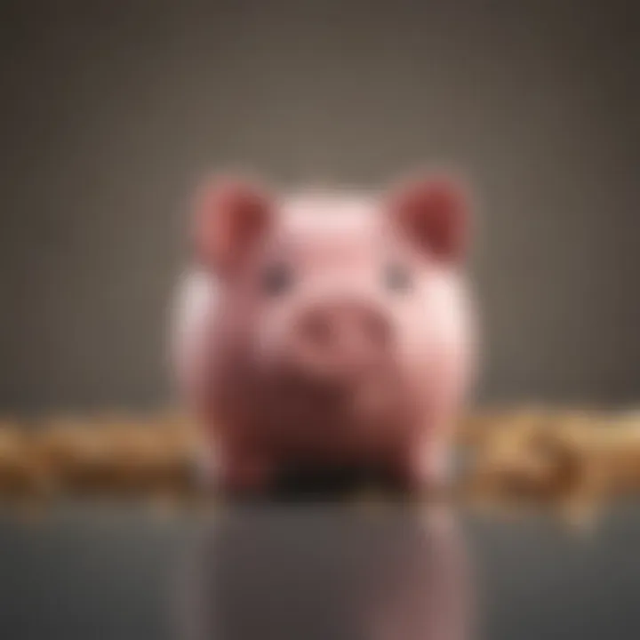 Illustration of a piggy bank symbolizing saving habits