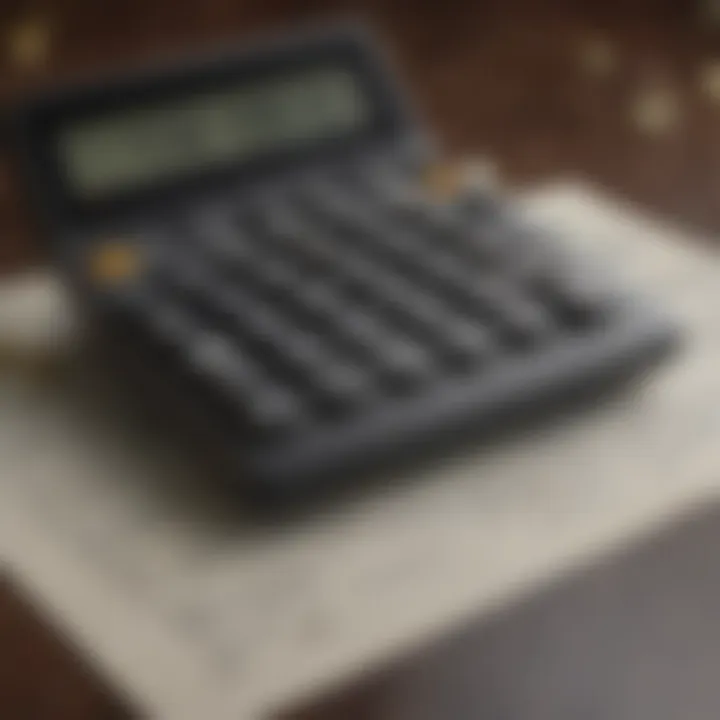 Illustration of a calculator with dollar signs popping out