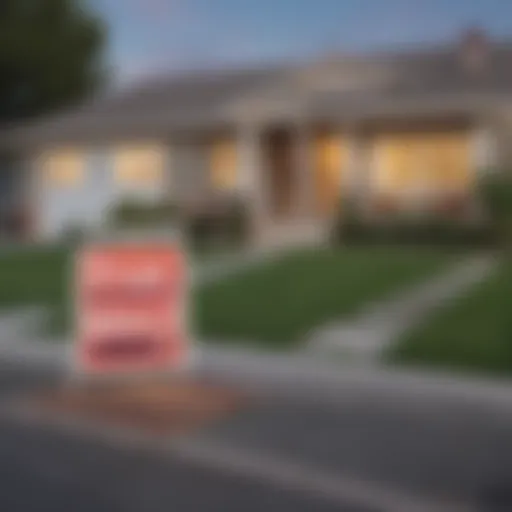 A modern home with a 'For Sale' sign in front, showcasing a vibrant real estate market.