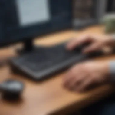 Person typing on a computer to contact the IRS online