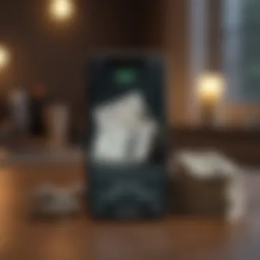 Cash App Interface on iPhone Cash App interface displayed on iPhone screen
