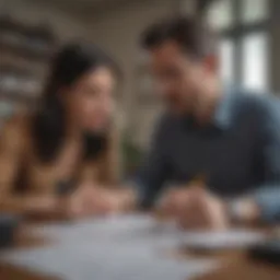 Couple discussing tax filing options