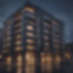 Modern apartment building exterior