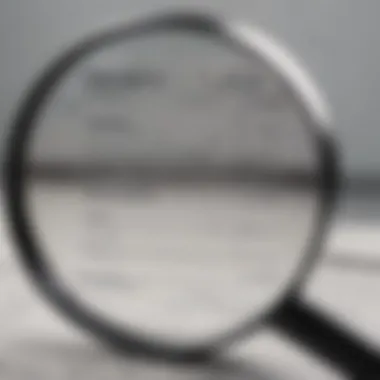 Illustration of a magnifying glass focusing on hourly wage details