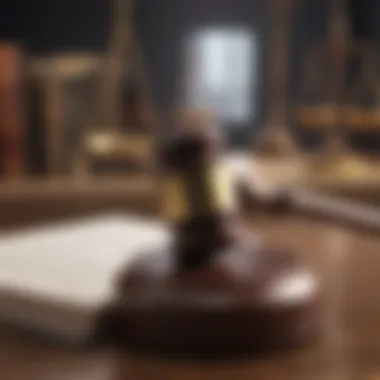 A gavel resting on a legal book