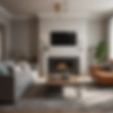 A beautifully staged living room with modern decor