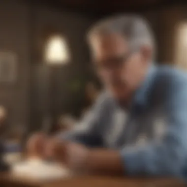 Exploring Retirement Options A small business owner reviewing retirement options