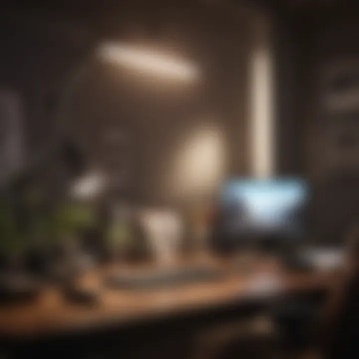 Aesthetic lighting setup to inspire creativity