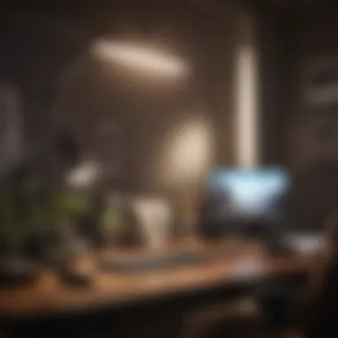 Aesthetic Lighting for an Inspired Working Atmosphere Aesthetic lighting setup to inspire creativity