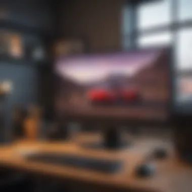 High-Quality Monitor Setup for Enhanced Focus High-quality monitor setup for optimal productivity