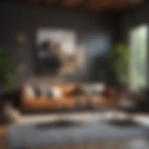 A beautifully staged living room with modern decor
