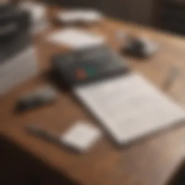 Checklist on wooden desk