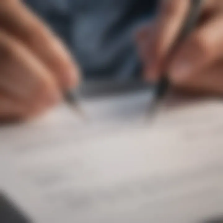 A close-up of a signature on a legal document