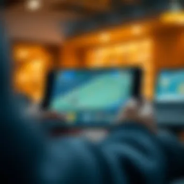 Interactive Banking Game Experience Engaging banking game layout on a digital device