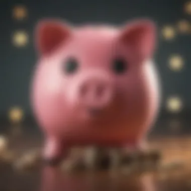Savings and Investments Illustration of a piggy bank symbolizing savings and investment