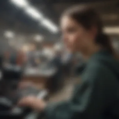 Exploration of Job Opportunities A young teenager exploring job opportunities