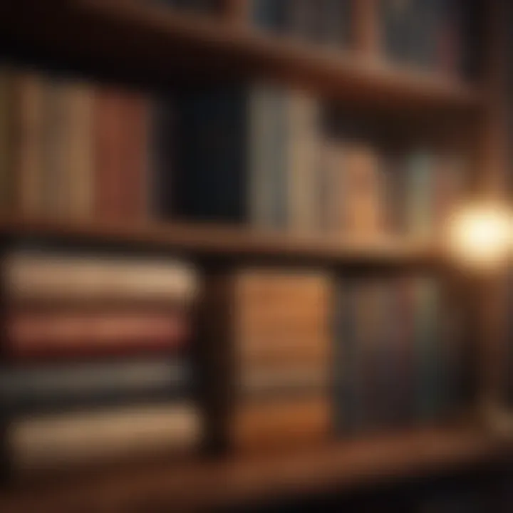 Vintage book collection on a shelf
