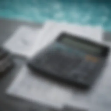 Close-up of a calculator and financial documents