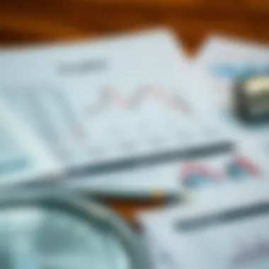 Illustration of financial documents and charts related to pink sheet stocks