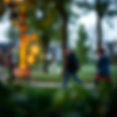 Community Ties in a Local Park An inviting community park that symbolizes community ties and connections