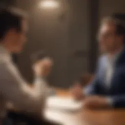 Vanguard financial advisor discussing investment strategies with a client