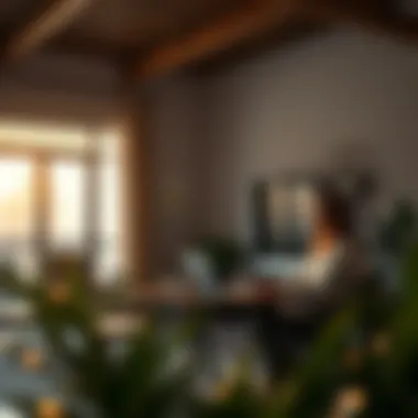 Achieving Harmony in Remote Work Life A serene environment indicating a work-life balance