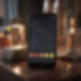 Elegant app interface showcasing various products