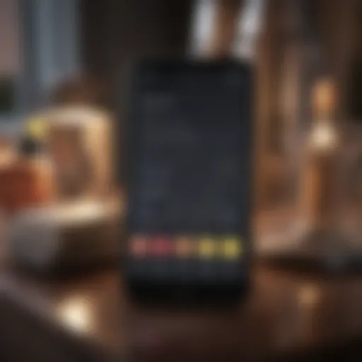 Elegant app interface showcasing various products
