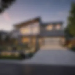 Modern home exterior showcasing curb appeal