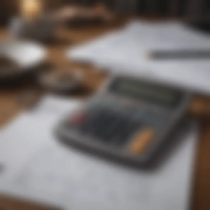 A close-up of financial documents and a calculator on a table, symbolizing investment planning.