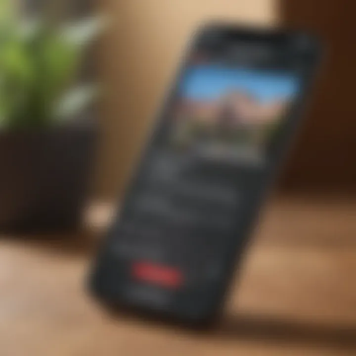 Close-up of a smartphone displaying Wells Fargo mobile app