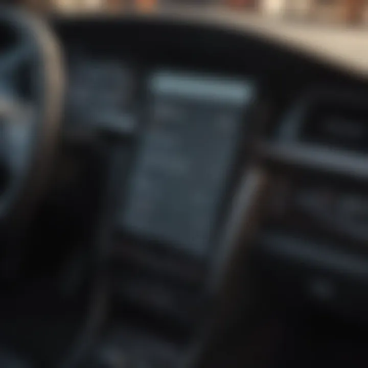 A close-up view of a sleek car interior showcasing a lease agreement on the dashboard.