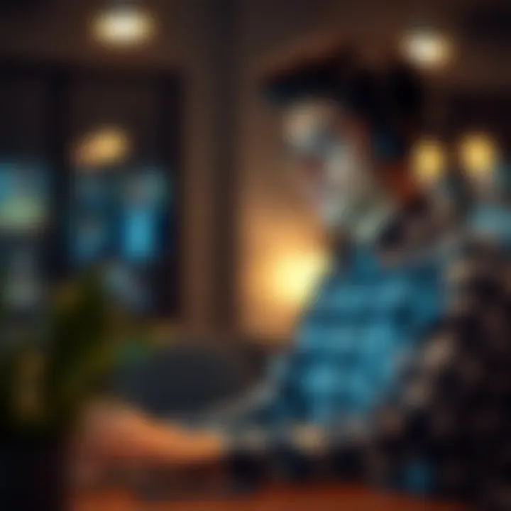 A tech-savvy individual using recruitment software