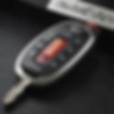 Luxury car key with Wells Fargo logo