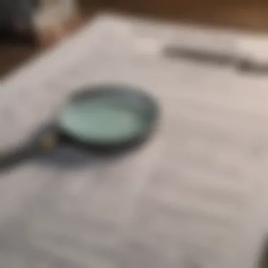 Magnifying Glass Analyzing Property Inspection Report