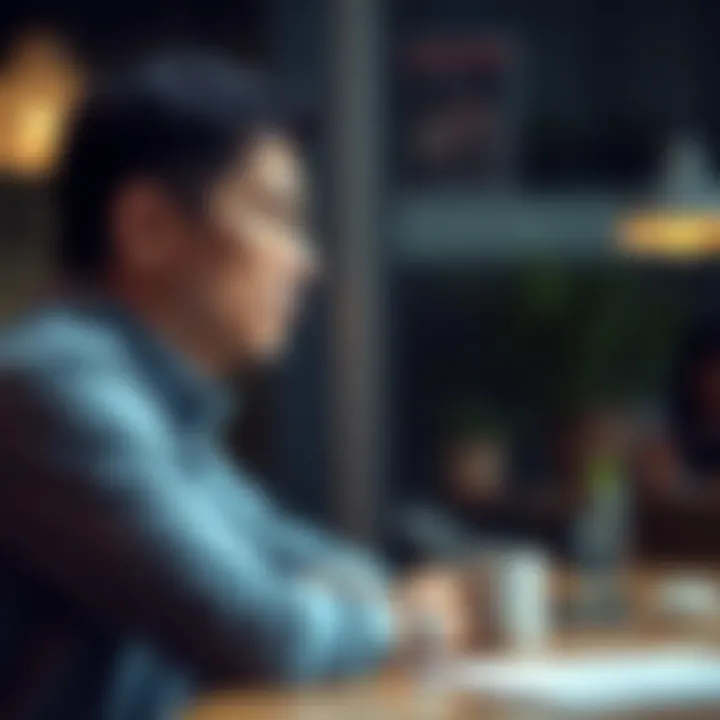 Contemplating Financial Goals A thoughtful individual reflecting on their financial goals