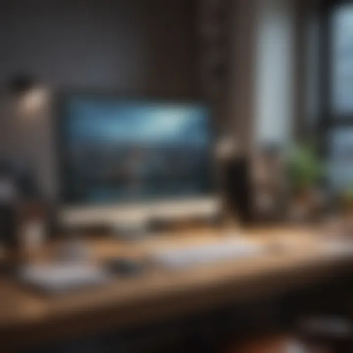 Various electronic gadgets and devices on a clutter-free desk