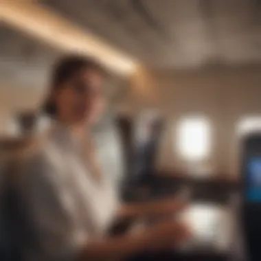 First-Class Flight Enjoyment Person enjoying first-class flight