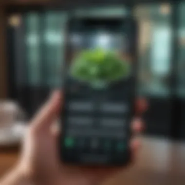 User Interface of the Mint App User-friendly interface of the Mint app on a smartphone