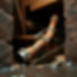 Detailed view of a burst pipe causing water damage