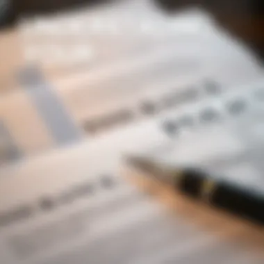Insurance policy documents with a pen for signing