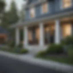 A modern house exterior showcasing curb appeal