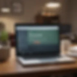 A person engaging with TurboTax software on a laptop