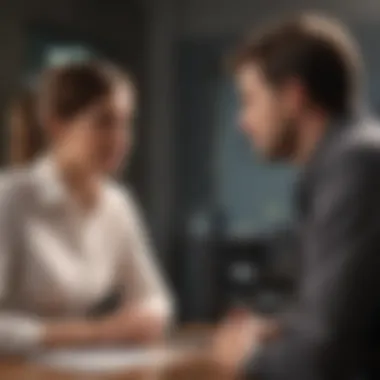 Effective Communication Strategies A visual representation of a conversation between an employee and employer