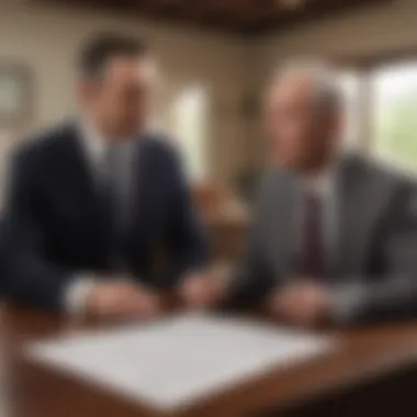 Collaborative Discussions on Property Deed Modifications Two individuals discussing legal matters