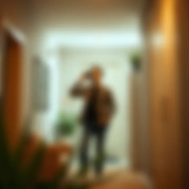 Exploring Rental Opportunities Tenant exploring apartment options