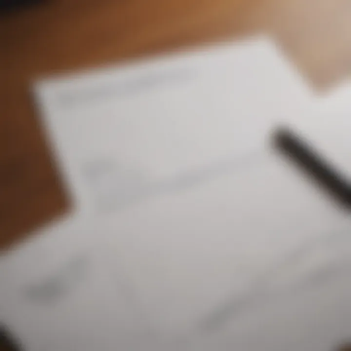 A close-up of a resignation letter on a desk