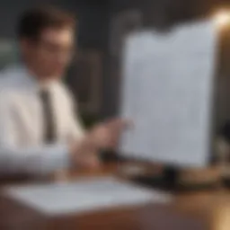 Professional accountant reviewing financial documents