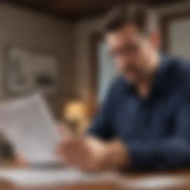 Professional man reviewing tax documents