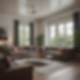 A beautifully staged living room showcasing home aesthetics